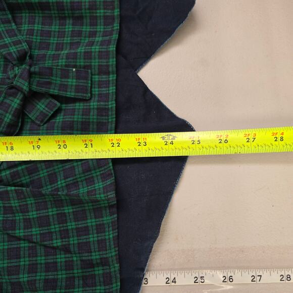 Vintage Floral Plaid Patchwork Button Denim Vest Size MD Grandma Cabin Holiday - Picture 7 of 8